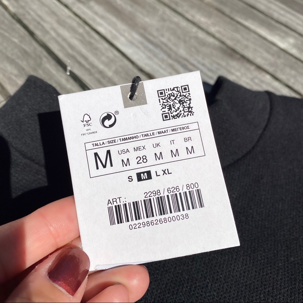 🖤 ZARA BLACK BASIC STITCHED BAGGY DRESS! - Picture 8 of 14